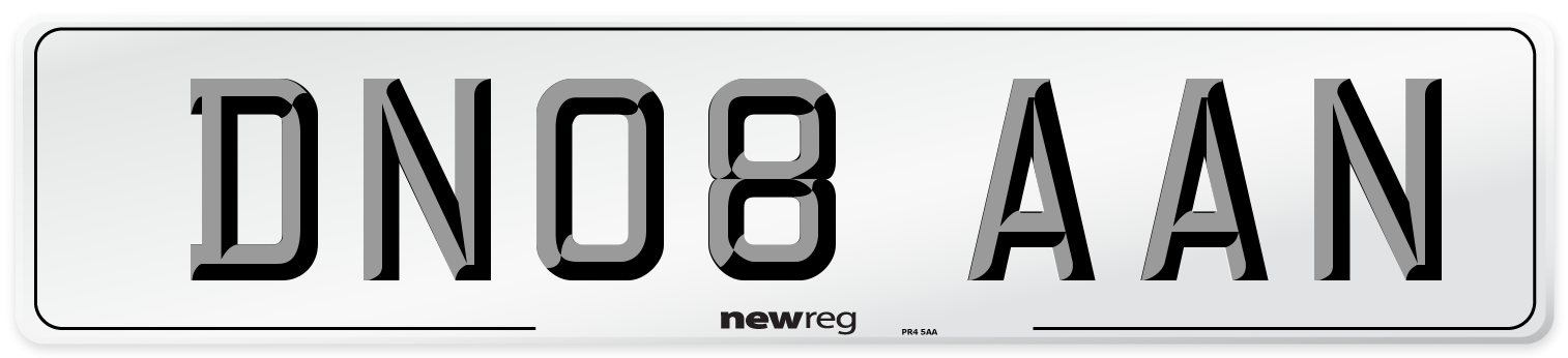 DN08 AAN Number Plate from New Reg